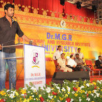 Vishal Krishna - Actor Vishal and Director Vetrimaran at Dr.MGR University 26th Annual Day Celebration Stills