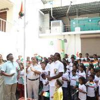 National Flag Hoisting Function By Actor Siva Kumar Organized By R Parthiban With Lawrence Charitable Trust Stills | Picture 799225