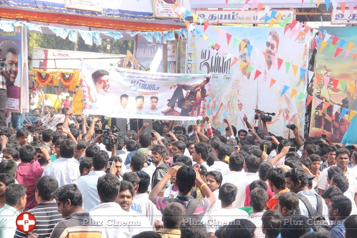 Vijay Fans Celebrating Jilla Movie first day Photos | Picture 695390