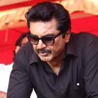 Sarath Kumar - Tamil Film Industry Hunger Strike Against Jayalalitha Judgment Photos