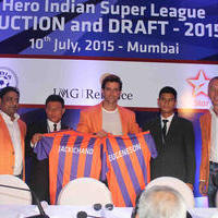 Hrithik Roshan, Ranbir Kapoor, John at the auction of Indian Super league 2015 Pics