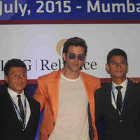 Hrithik Roshan - Hrithik Roshan, Ranbir Kapoor, John at the auction of Indian Super league 2015 Pics | Picture 1060021