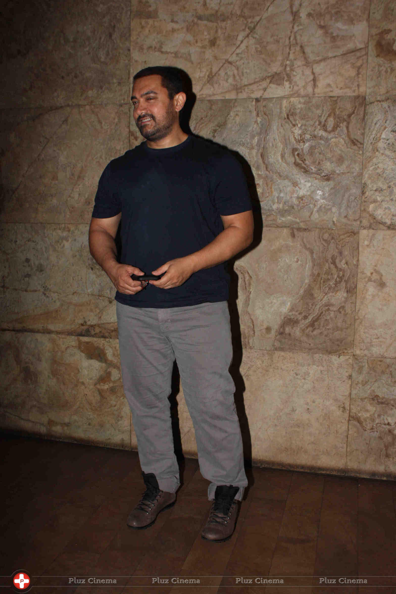 Aamir Khan - Aamir Khan at special screening of film Bajrangi Bhaijaan Photos | Picture 1067489