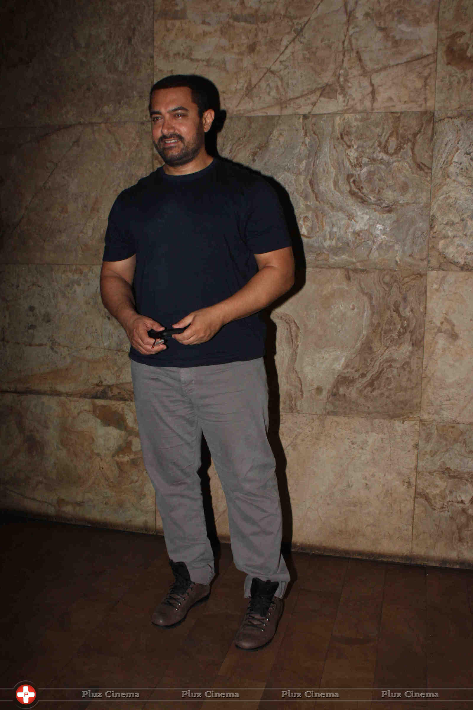Aamir Khan - Aamir Khan at special screening of film Bajrangi Bhaijaan Photos | Picture 1067490