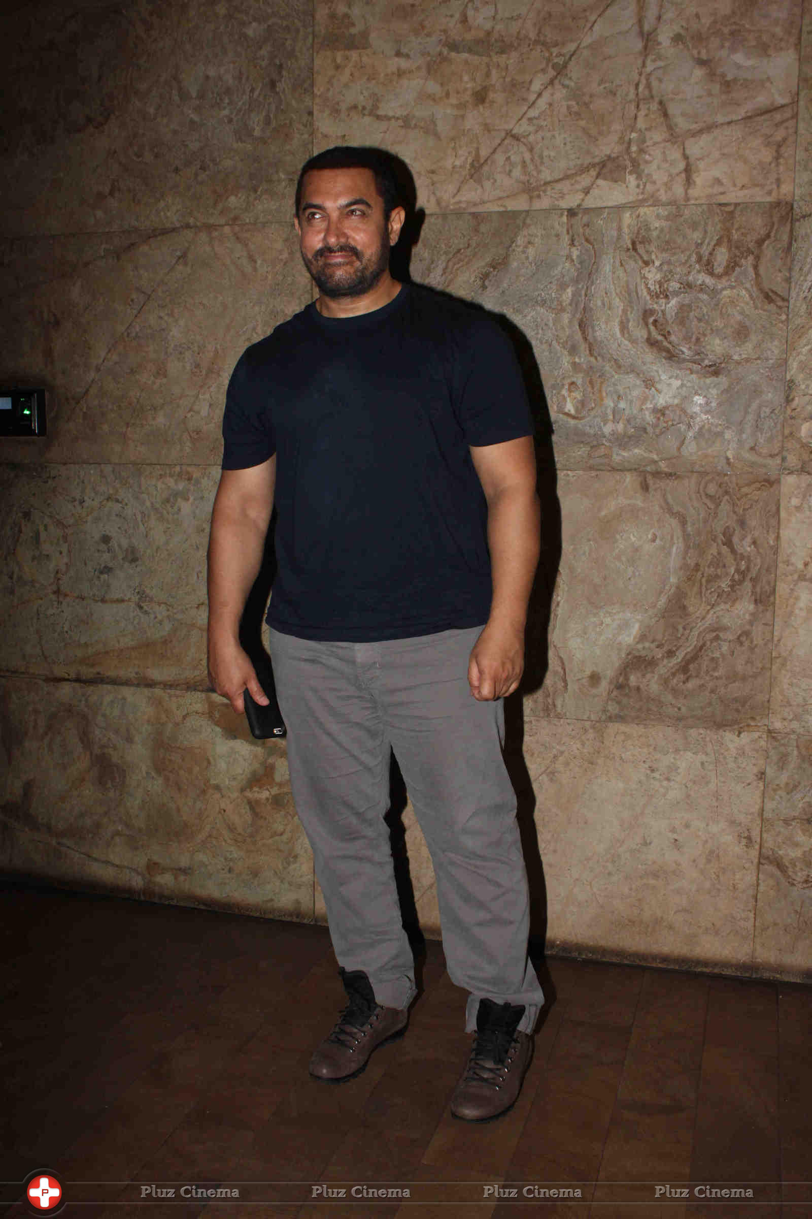 Aamir Khan - Aamir Khan at special screening of film Bajrangi Bhaijaan Photos | Picture 1067493
