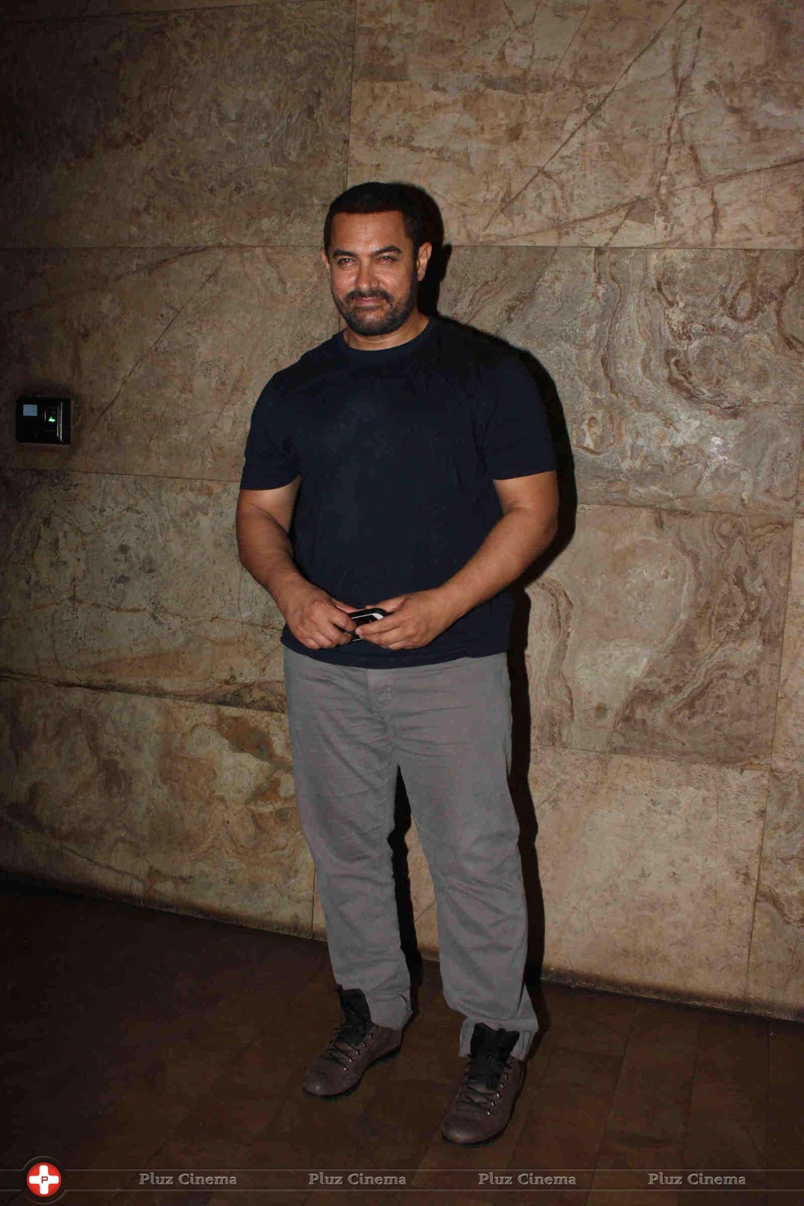 Aamir Khan - Aamir Khan at special screening of film Bajrangi Bhaijaan Photos | Picture 1067497