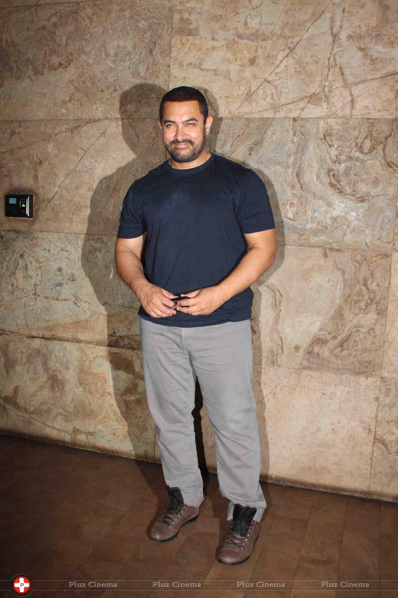 Aamir Khan - Aamir Khan at special screening of film Bajrangi Bhaijaan Photos | Picture 1067498