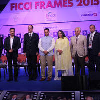 Aamir Khan with Kamal Haasan at the inaugural session of FICCI Frames 2015 Photos | Picture 1001432
