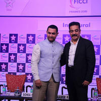 Aamir Khan - Aamir Khan with Kamal Haasan at the inaugural session of FICCI Frames 2015 Photos | Picture 1001435
