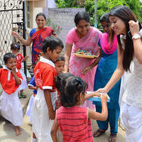 Manali Rathod celebrates her birthday with Orphanage Students Photos | Picture 1064241
