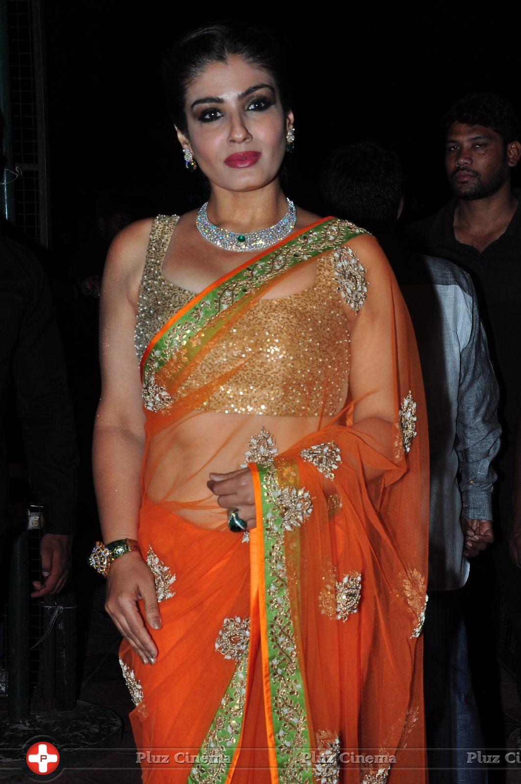 Raveena Tandon Hot in Saree at TSR TV9 National Film Awards Photos | Picture 1070145