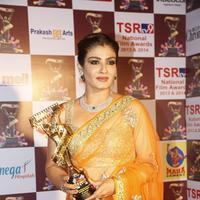Raveena Tandon Hot in Saree at TSR TV9 National Film Awards Photos | Picture 1070118