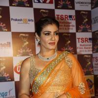 Raveena Tandon Hot in Saree at TSR TV9 National Film Awards Photos | Picture 1070135