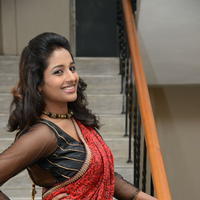 Amitha Rao Hot Saree Photos at Chandamama Kathalu Logo Launch | Picture 633853