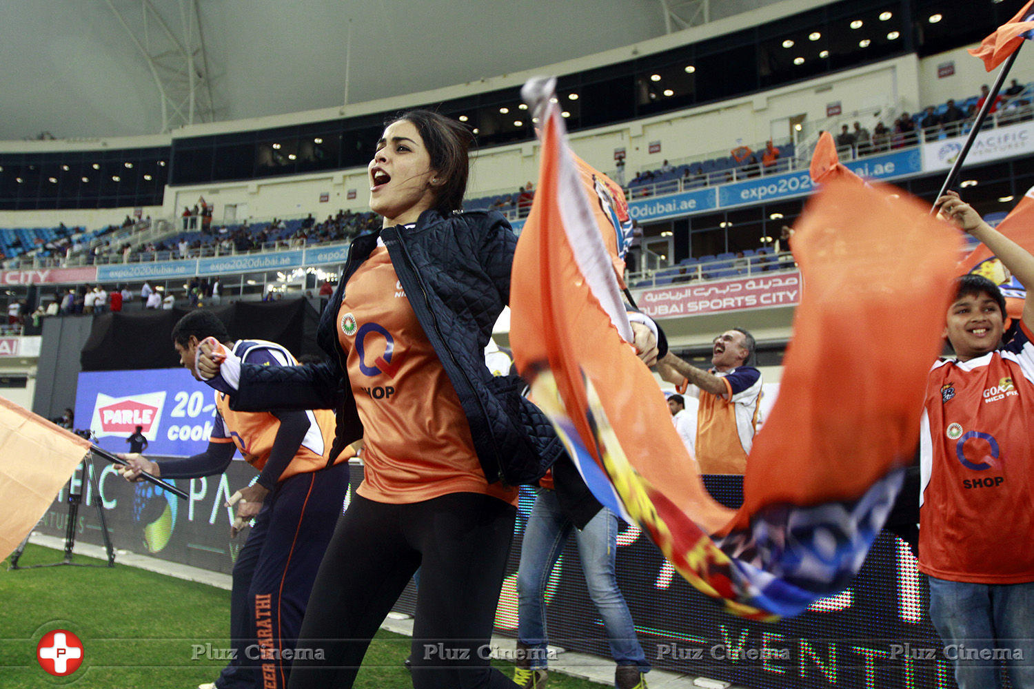 Genelia D Souza - CCL 4 : Kerala Strikers Vs Veer Marathi Match Photos | Picture 707196