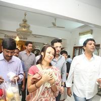 Akkineni Family Visits Sai Baba Temple Pictures