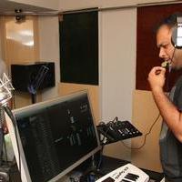 Simbu and Thaman at Appatakkar Song Recording Stills