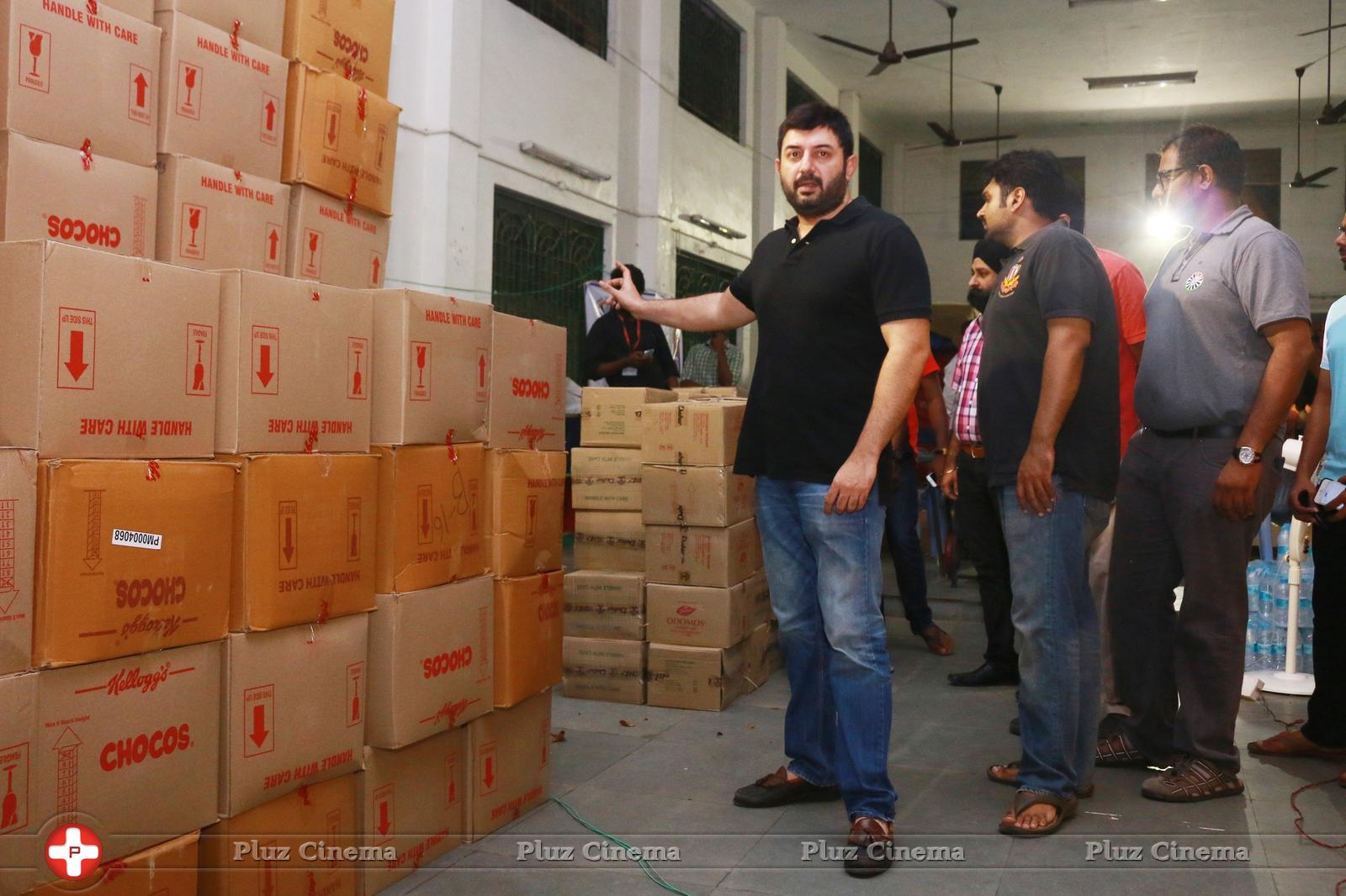 Actor Arvind Swami Flood Relief Activities Stills | Picture 1175545