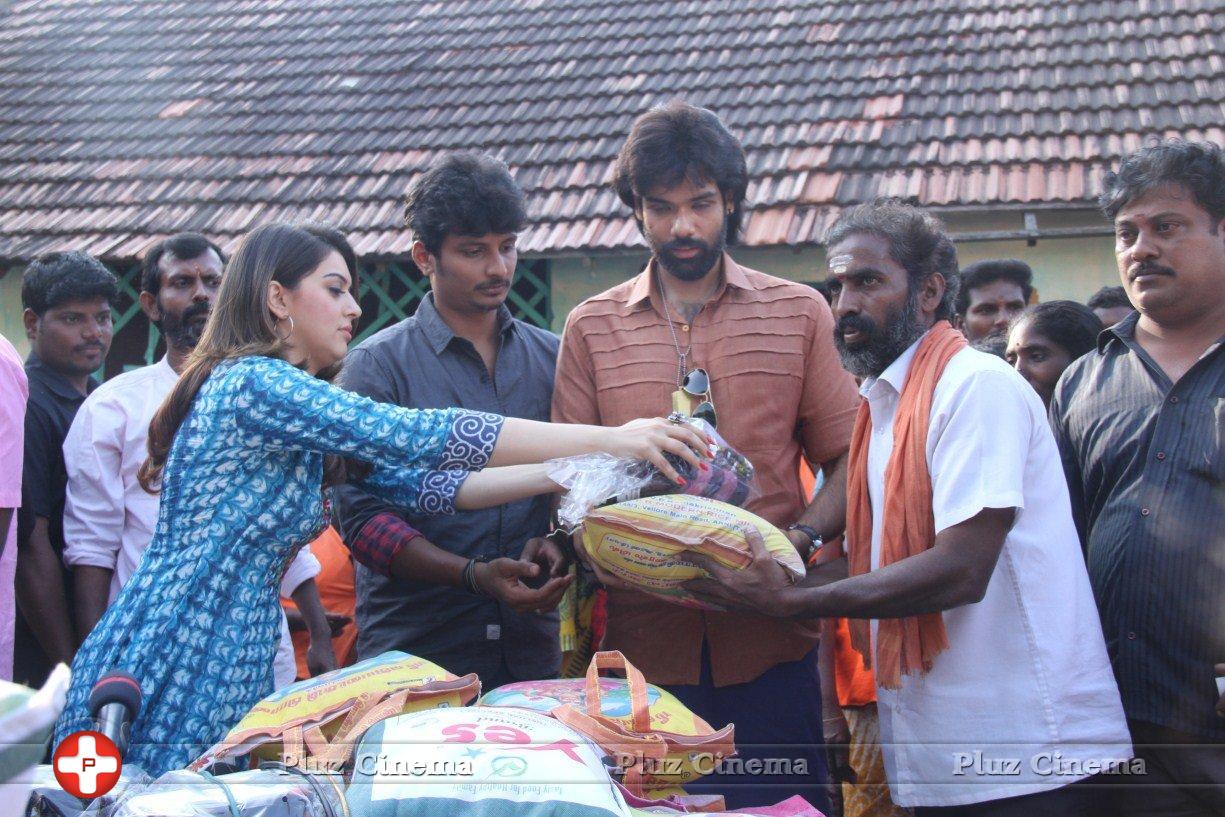 Pokkiri Raja Movie Team Distributed Flood Relief Materials Stills | Picture 1193217