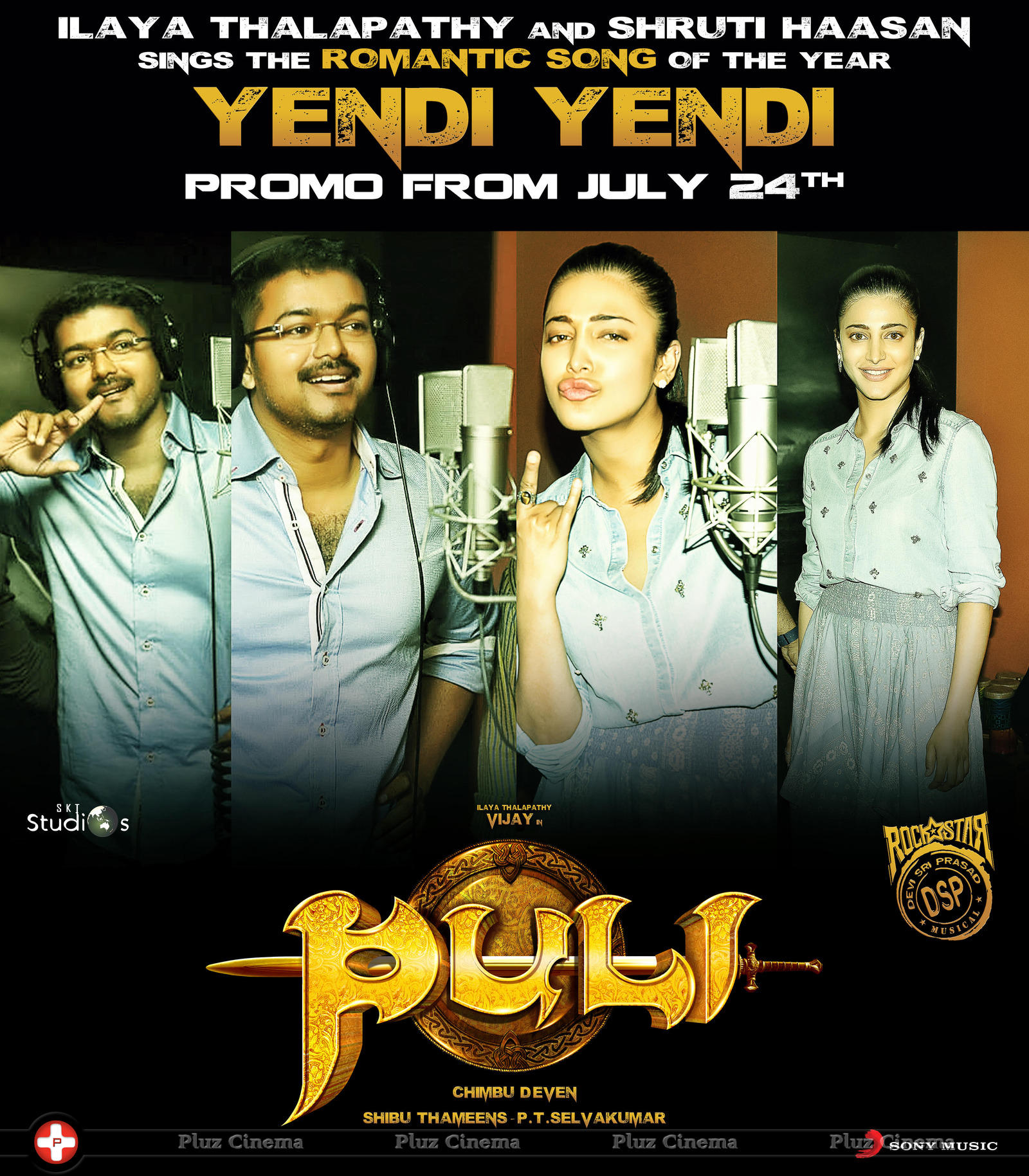 Puli Movie Yendi Yendi Song Promotion Posters | Picture 1071083