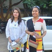 Karthi and Sivakarthikeyan Votes for Nadigar Sangam Elections 2015 Photos