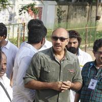 Sathyaraj - Sathyaraj and Kushboo Votes for Nadigar Sangam Elections 2015 Photos | Picture 1140392