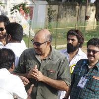 Sathyaraj - Sathyaraj and Kushboo Votes for Nadigar Sangam Elections 2015 Photos | Picture 1140394