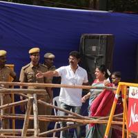 Sathyaraj and Kushboo Votes for Nadigar Sangam Elections 2015 Photos | Picture 1141178