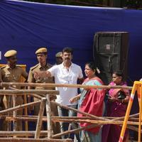 Sathyaraj and Kushboo Votes for Nadigar Sangam Elections 2015 Photos | Picture 1141179
