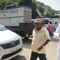 Senthil - Sathyaraj and Kushboo Votes for Nadigar Sangam Elections 2015 Photos