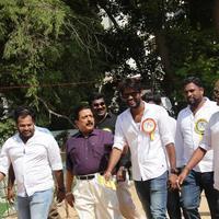 Sathyaraj and Kushboo Votes for Nadigar Sangam Elections 2015 Photos | Picture 1141188