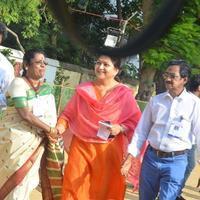Sathyaraj and Kushboo Votes for Nadigar Sangam Elections 2015 Photos | Picture 1141198