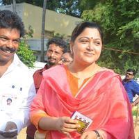 Sathyaraj and Kushboo Votes for Nadigar Sangam Elections 2015 Photos | Picture 1141200
