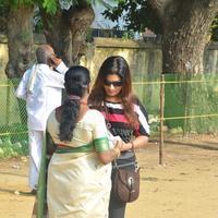 Sathyaraj and Kushboo Votes for Nadigar Sangam Elections 2015 Photos | Picture 1141206