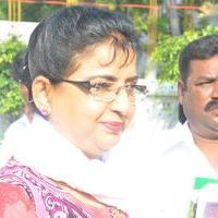 Ambika - Sathyaraj and Kushboo Votes for Nadigar Sangam Elections 2015 Photos