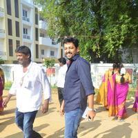 Sathyaraj and Kushboo Votes for Nadigar Sangam Elections 2015 Photos | Picture 1141229