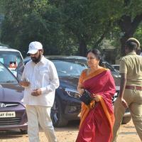 Sathyaraj and Kushboo Votes for Nadigar Sangam Elections 2015 Photos | Picture 1141232