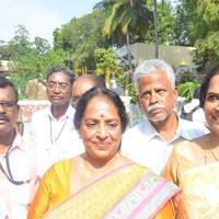 K. R. Vijaya - Prabhu and Vikram Prabhu Votes for Nadigar Sangam Elections 2015 Photos | Picture 1141507