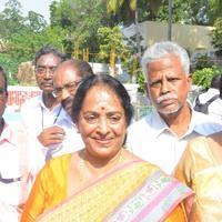 K. R. Vijaya - Prabhu and Vikram Prabhu Votes for Nadigar Sangam Elections 2015 Photos