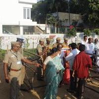 Rajinikanth and Vijay Votes for Nadigar Sangam Elections 2015 Photos | Picture 1140059