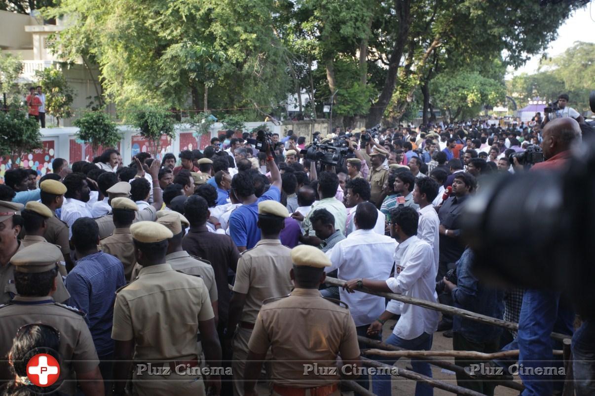 Dhanush and Jayam Ravi Votes for Nadigar Sangam Elections 2015 Photos | Picture 1142399