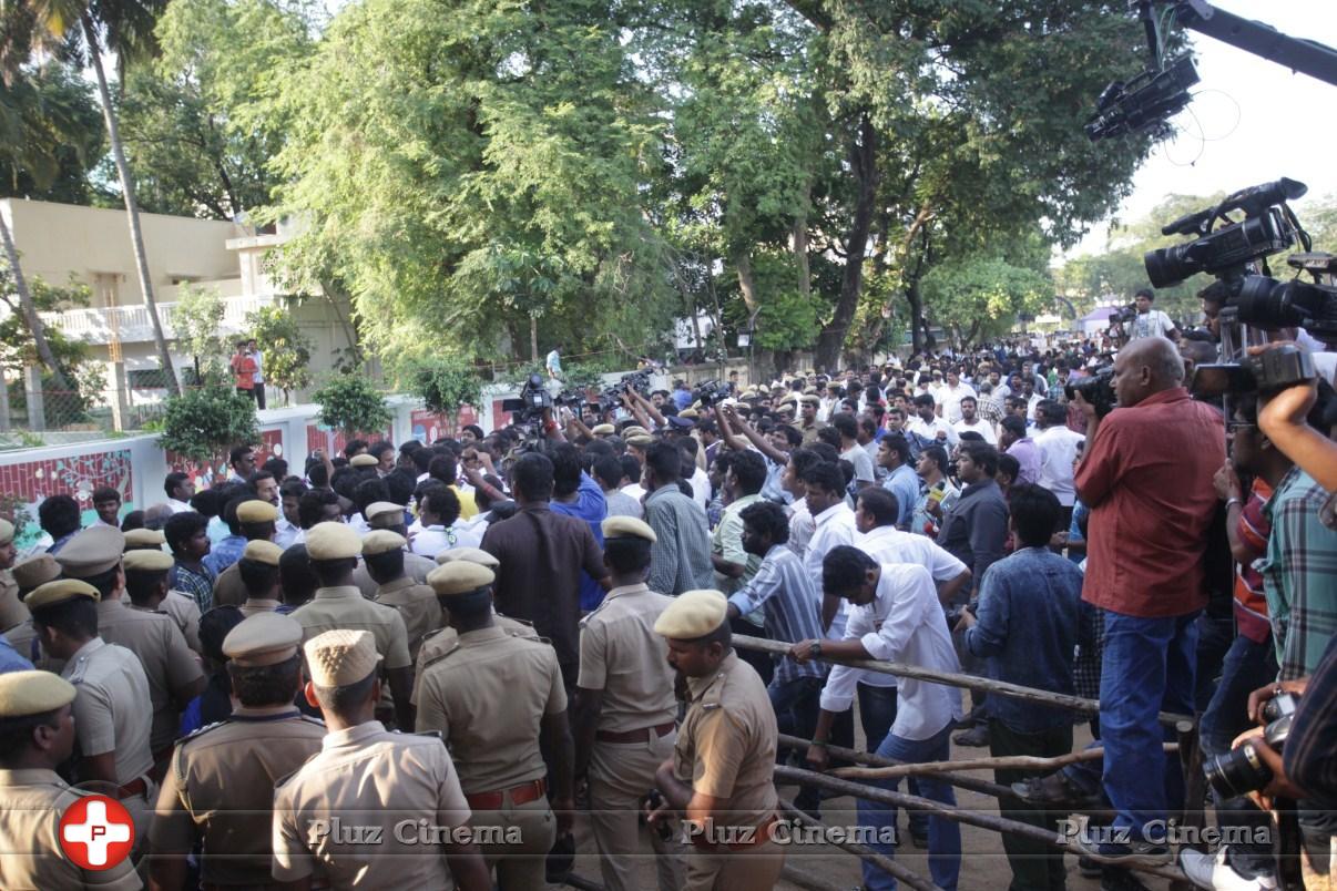 Dhanush and Jayam Ravi Votes for Nadigar Sangam Elections 2015 Photos | Picture 1142401