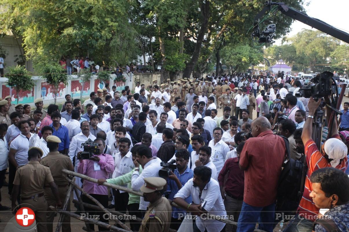 Dhanush and Jayam Ravi Votes for Nadigar Sangam Elections 2015 Photos | Picture 1142454