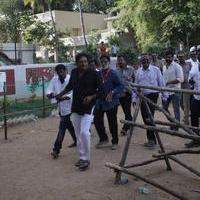 Dhanush and Jayam Ravi Votes for Nadigar Sangam Elections 2015 Photos | Picture 1142374