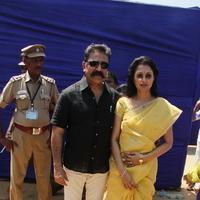 Kamal Hassan and Gautami Votes for Nadigar Sangam Elections 2015 Photos | Picture 1141906