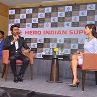 Dhanush at Hero Indian Super League Press Meet Stills