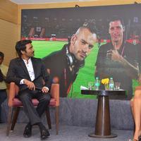 Dhanush at Hero Indian Super League Press Meet Stills