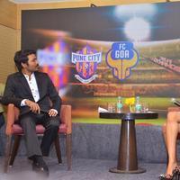 Dhanush at Hero Indian Super League Press Meet Stills