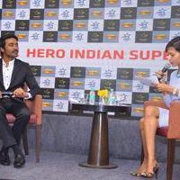 Dhanush at Hero Indian Super League Press Meet Stills