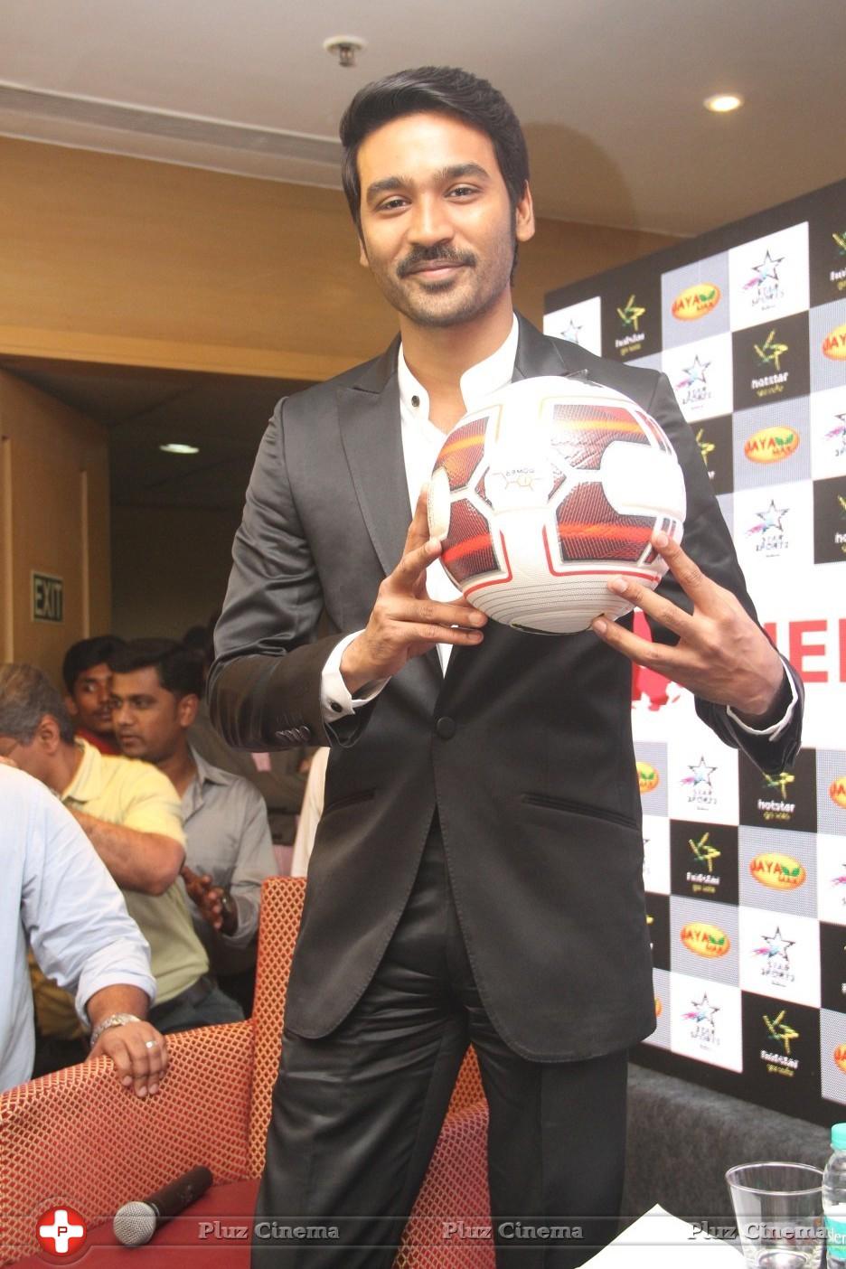 Dhanush - Dhanush at Hero Indian Super League Press Meet Stills | Picture 1126723